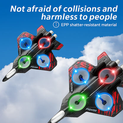 Dron Pequeño Controlado por Control Remoto, Ideal para Principiantes, Avión de Control Remoto - Juguete para Niño, Planeador de Espuma, UAV Pequeño para Estudiantes de Primaria, Avión Resistente al Caída