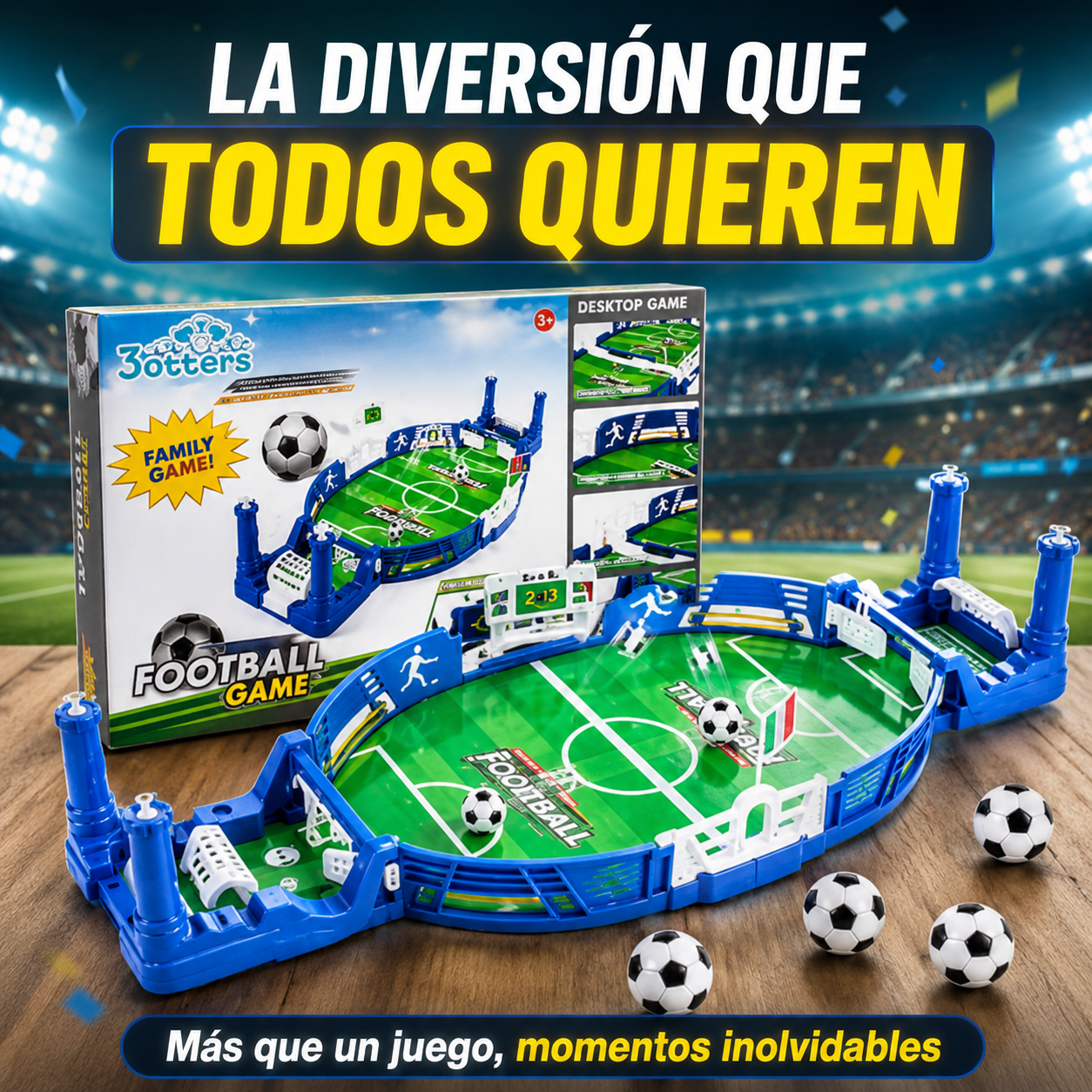 Juego de Fútbol de Mesa 3 Otters — Convierte cada reunión en diversión