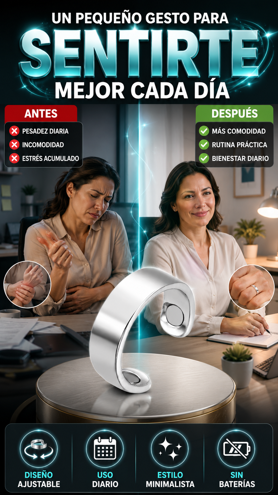Anillo Magnético Ajustable — Acompaña tu rutina de bienestar