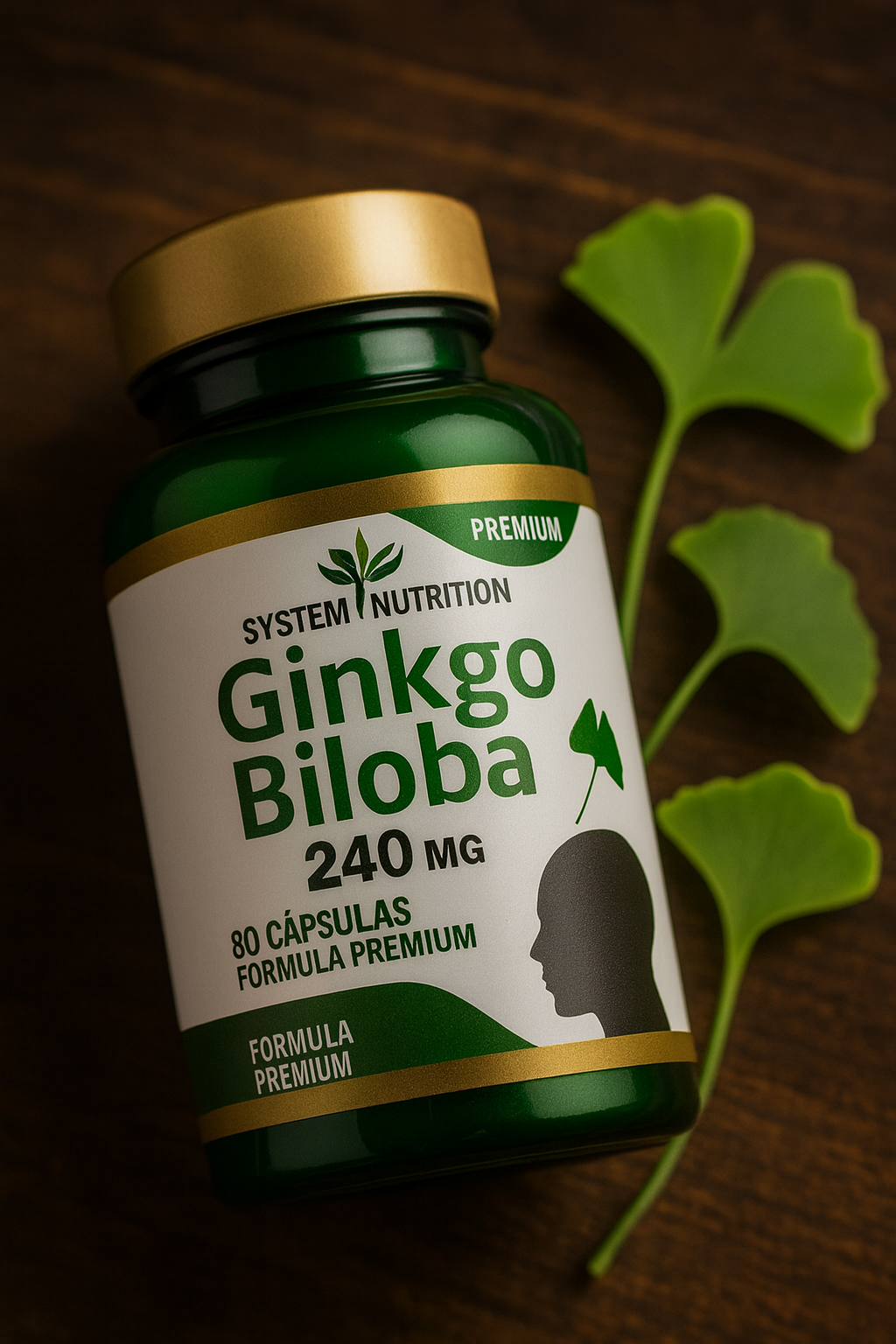 Ginkgo Biloba 240 mg – 80 cápsulas (Fórmula Premium)🌿🧠