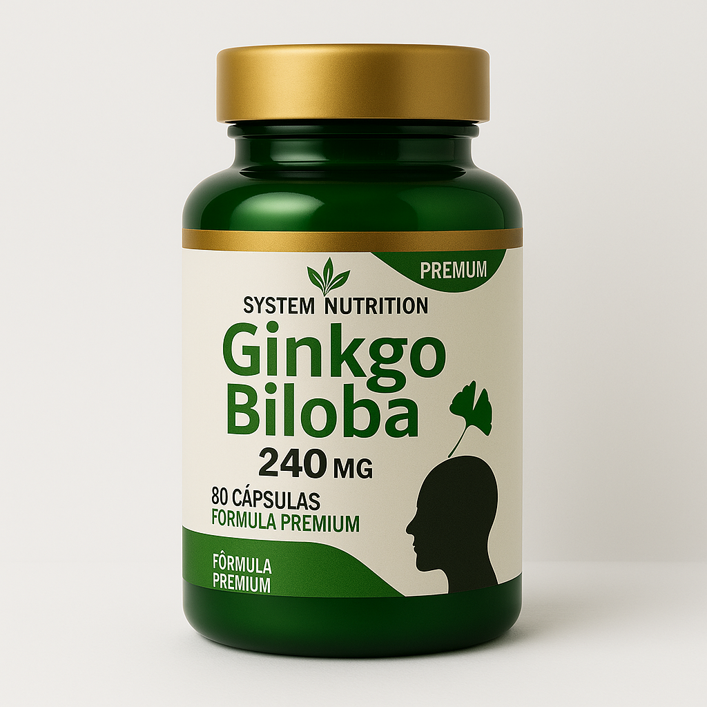 Ginkgo Biloba 240 mg – 80 cápsulas (Fórmula Premium)🌿🧠