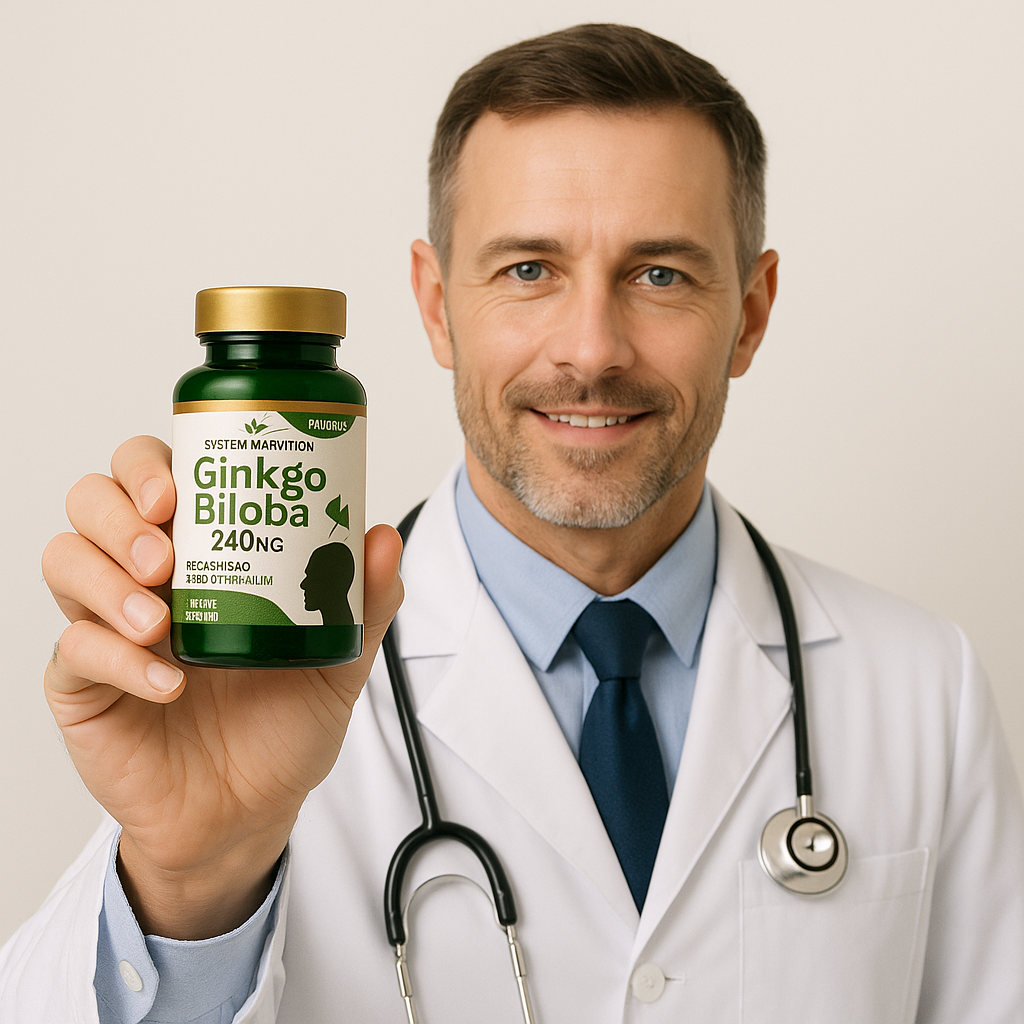 Ginkgo Biloba 240 mg – 80 cápsulas (Fórmula Premium)🌿🧠