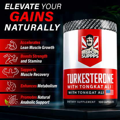 Suplemento Natural de testosterona para hombres – Turkesterona 1500 mg de potencia máxima con Tongkat Ali y BioPerine® + Músculo, recuperación y resistencia 🍆 – 120 cápsulas