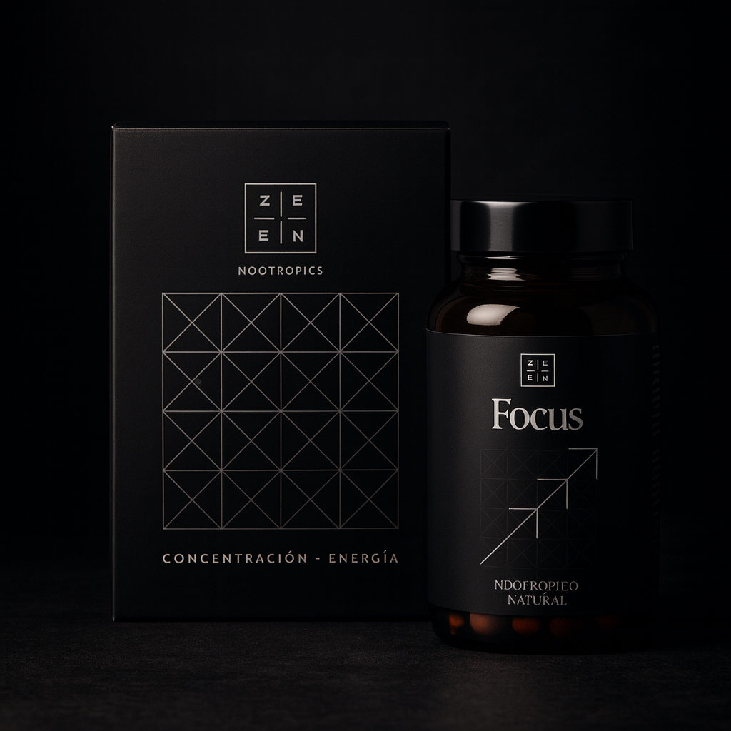Nootrópico ZZEN FOCUS, incrementa tu capacidad cerebral y combate la fatiga mental - con Bacopa Monnieri, L-Theanine, Ginseng y mucho más.