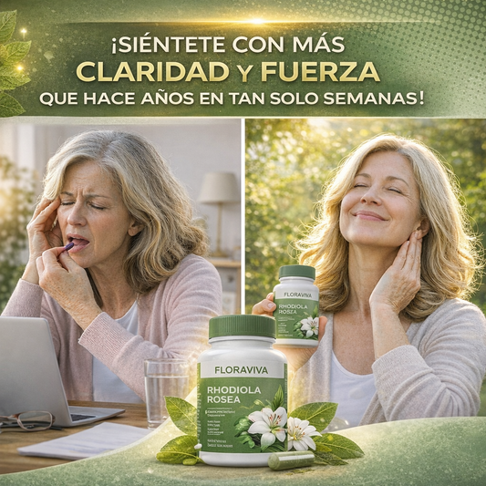 RHODIOLA ROSEA | Suplemento para combatir al estrés mental que te deteriora con los años, Contiene Maltodextrina, Magnesio, Dióxido de silicio y Rhodiola Rosea
