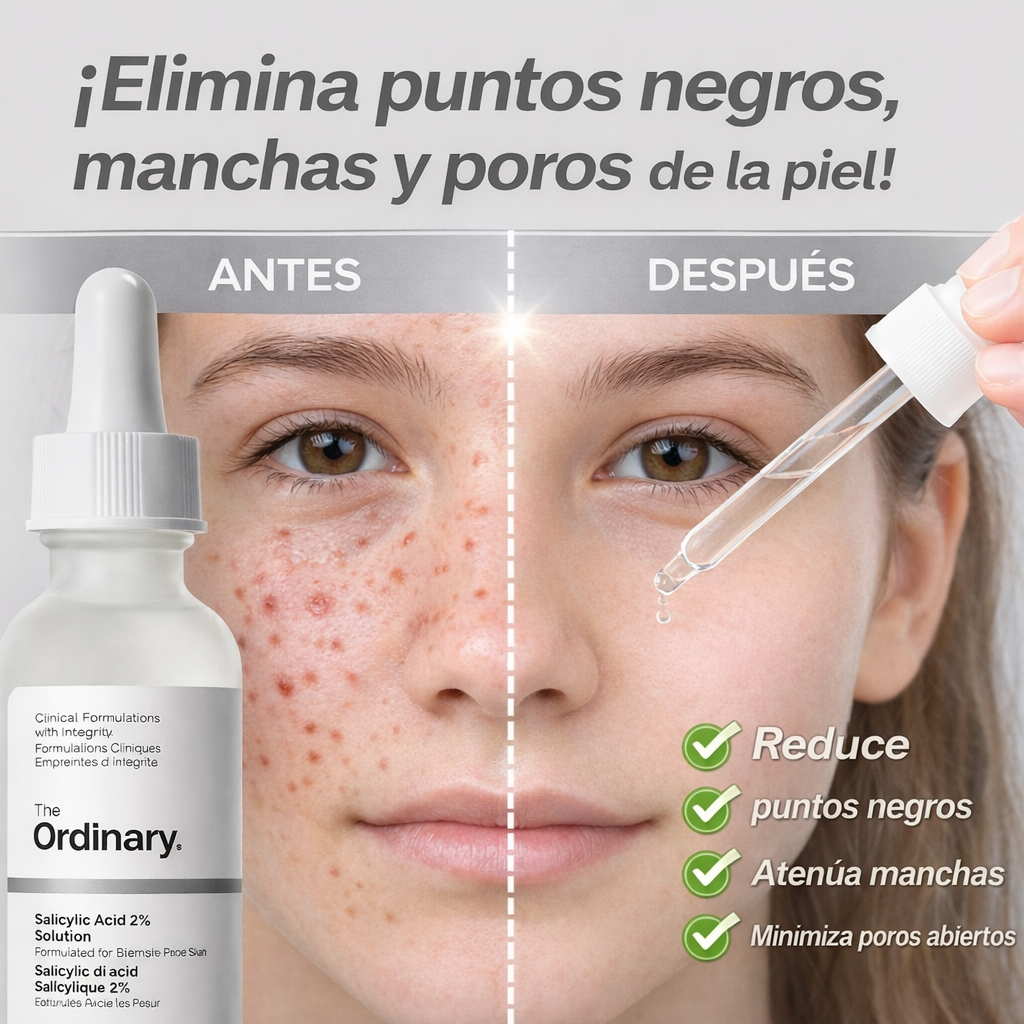 THE ORDINARY | Fórmula diseñada para limpiar los poros en el rostro, mejorar la textura de la piel Contiene Ácido Salicílico, Zinc, Niacinamida, Beta Glucano