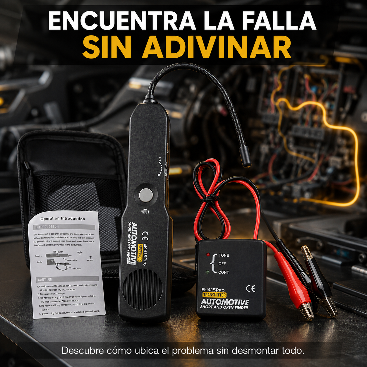 Rastreador de Circuitos y Buscador de Cortos Automotriz
