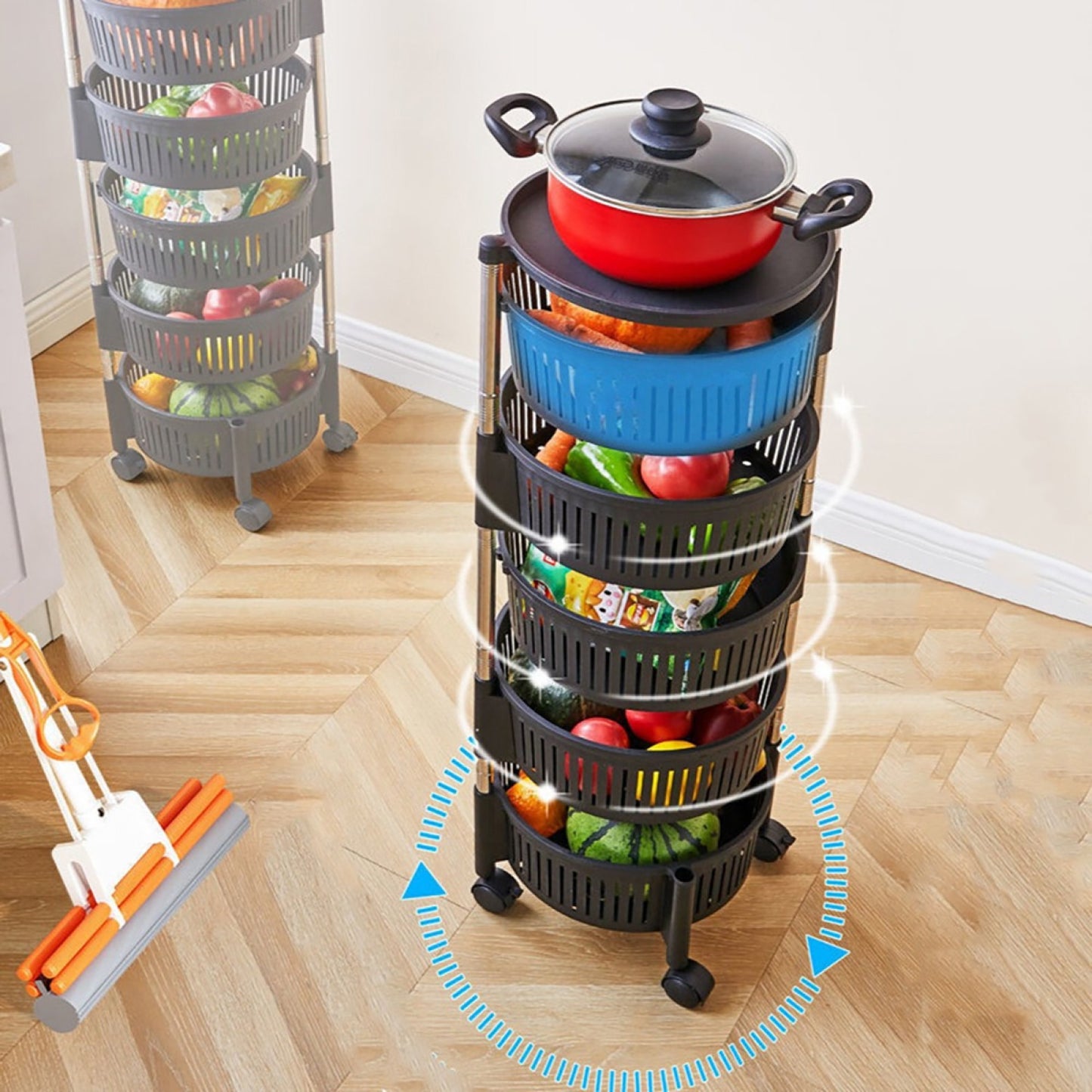 Organizador de acero mutifuncional de 5 niveles