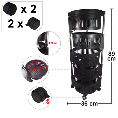 Organizador de acero mutifuncional de 5 niveles