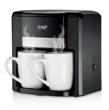 Cafetera Doble RAF R.115 — 2 Tazas en Minutos, Sabor de Barista ☕⚡