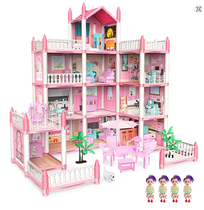 Casa de Muñecas Gigante 4 Pisos