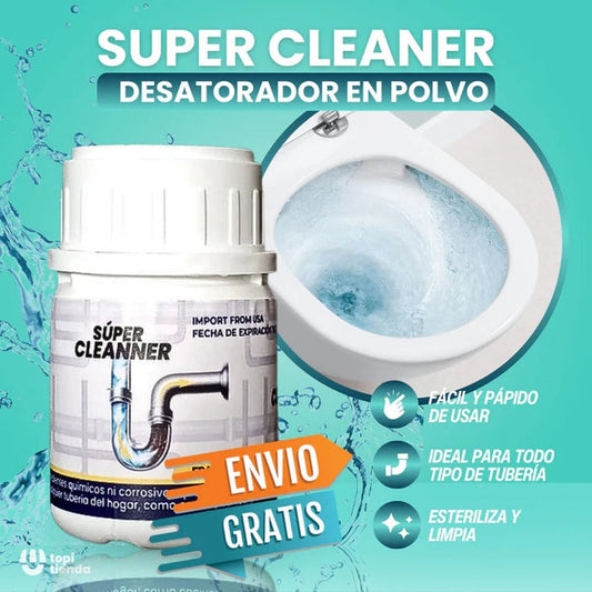 SUPER CLEANNER :🌀✨ Fórmula Poderosa que Disuelve Grasa, Cabello y Residuos al Instante