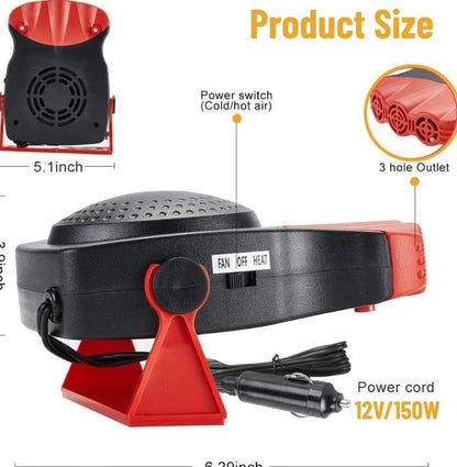 AutoHeat Pro:🧊➡️🔥 ¡Desempaña, descongela y arranca sin demoras!