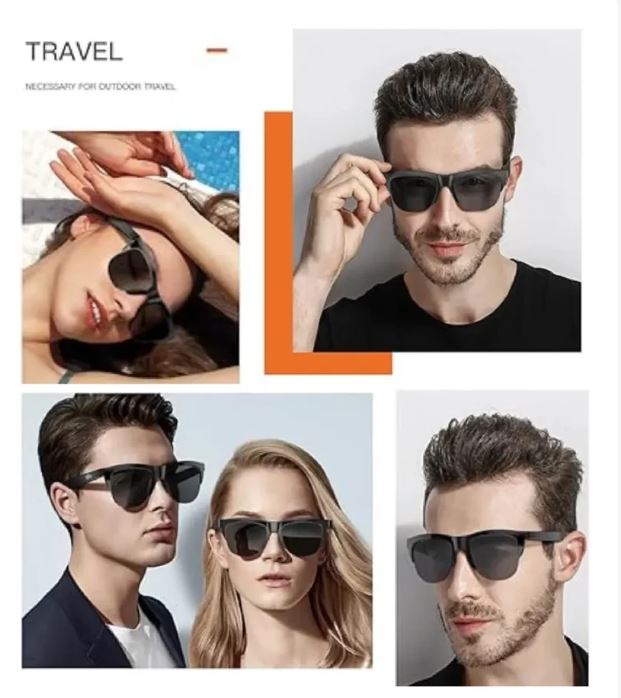 SmartShades Pro - Gafas de sol inteligentes Bluetooth F06/F07/F08 inalámbrico OWS conducción y hablar por teléfono