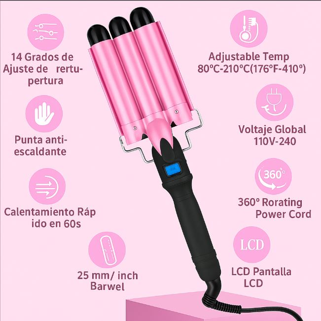 Ondessa™ – Rizador Automático Profesional de Cerámica de Tres Barriles