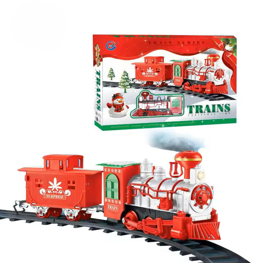 Tren eléctrico bota humo para árbol de navidad