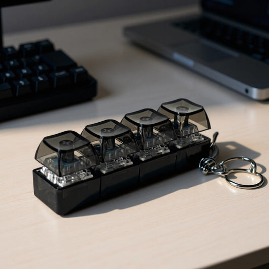Llavero Antiestrés de Teclado Mecánico RGB 4 Teclas