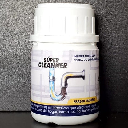 SUPER CLEANNER :🌀✨ Fórmula Poderosa que Disuelve Grasa, Cabello y Residuos al Instante