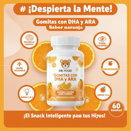 GOMITAS CON DHA Y ARA CON PARA NIÑOS