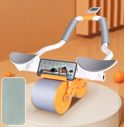 Rueda Abdominal con Doble Rueda y Soporte – Ejercítate con Más Seguridad y Control💪