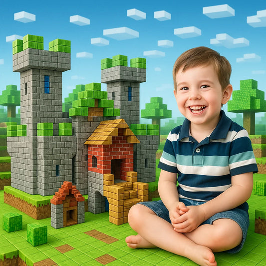 Cubos Magnéticos Minecraft - 100 Piezas