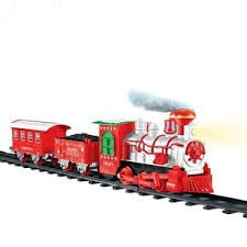 Tren eléctrico bota humo para árbol de navidad