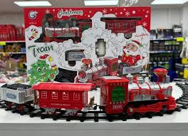 Tren eléctrico bota humo para árbol de navidad