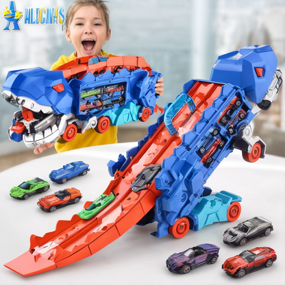 Diversión que enciende su imaginación🎉Dinosaurio Camión 2 en 1 🦖🚚