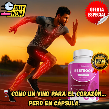 Beetroot Power: ¡🔥Energía Pura, Resistencia Brutal y Bienestar Total en Cápsulas! 💪🍠🌿