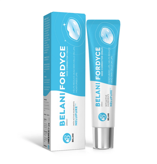 Belani Fordyce: reduce la apariencia de los granos o manchas de Fordyce (glándulas sebáceas visibles) en los labios, hidratar profundamente y mejorar la textura labial