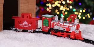 Tren eléctrico bota humo para árbol de navidad