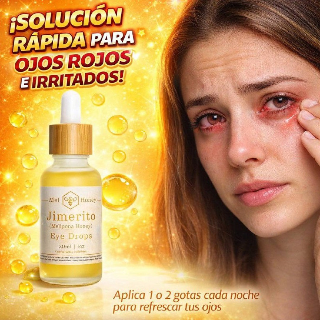 LA FÓRMULA SECRETA PARA UNA MIRADA JOVEN Y EXPRESIVA!!!✨ Jimerito Eye Drops de Miel Melipona: Combate la sequedad, el enrojecimiento y la fatiga visual con el oro líquido de las abejas!