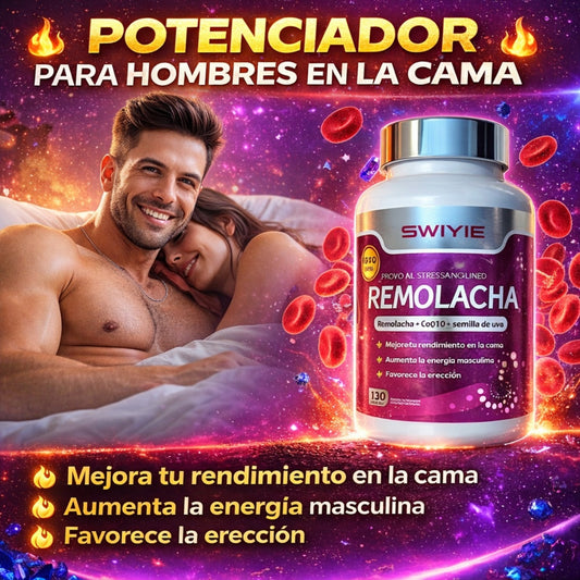 EL POTENCIADOR MÁS BUSCADO POR LOS HOMBRES!!! REMOLACHA de SWIYIE. Favorece la Circulación Sanguínea. ¡Recupera tu energía en la cama con Remolacha y Semilla de Uva!.