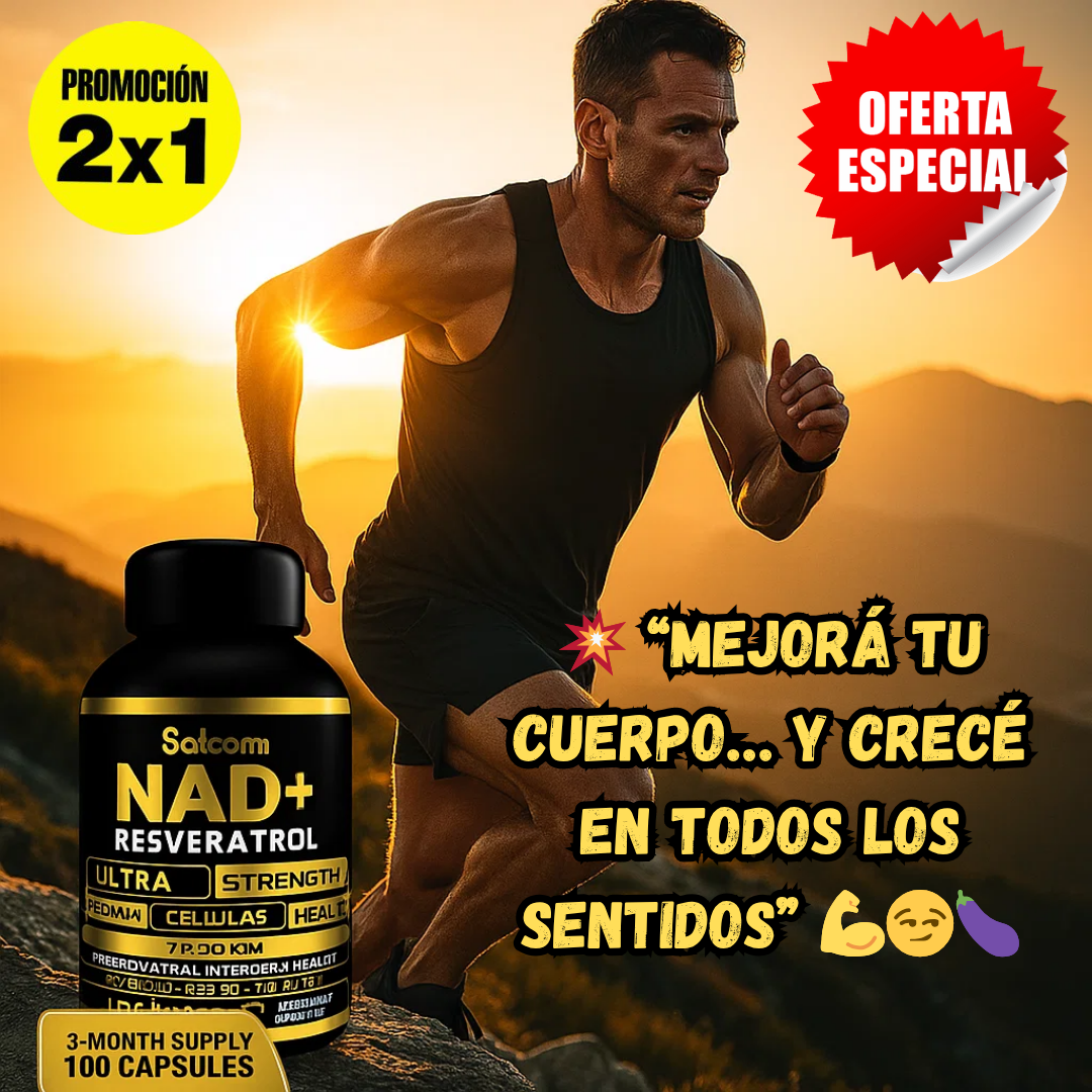 NAD+ RESVERATROL:🔋 Rejuvenece Tus Células, Recupera Tu Energía✨💊
