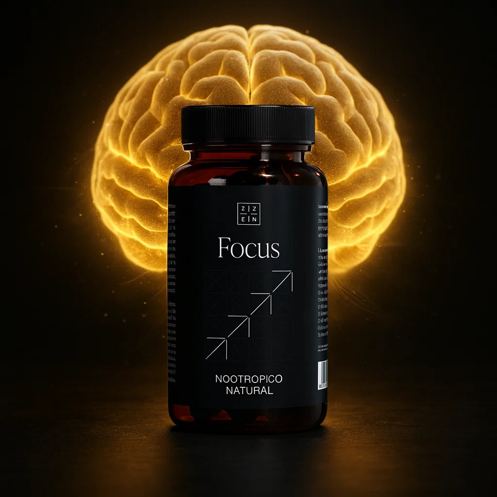 Nootrópico ZZEN FOCUS, incrementa tu capacidad cerebral y combate la fatiga mental - con Bacopa Monnieri, L-Theanine, Ginseng y mucho más.